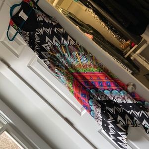 Vibrant, beautiful midi scarf bottom dress